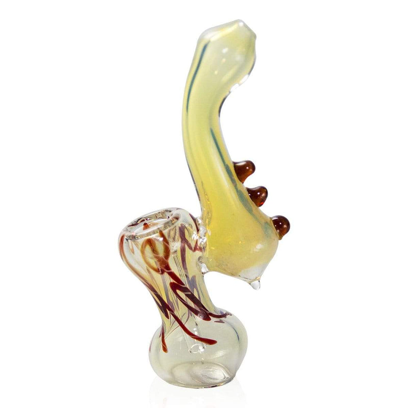 Biohazard Inc Glass Bubbler 6" Medium Raked w/ Fume Bubbler