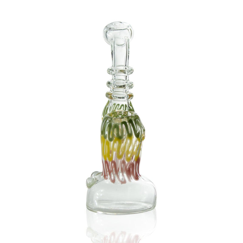 Biohazard Inc Glass Bubbler 6" Medium Raked w/ Fume Bubbler