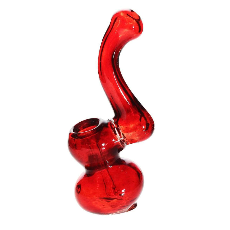 Biohazard Inc Glass Bubbler 6" Sherlock Bubbler - Red