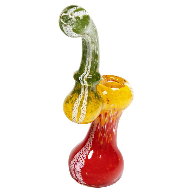 Biohazard Inc Glass Bubbler 7" Sherlock Bubbler Rasta