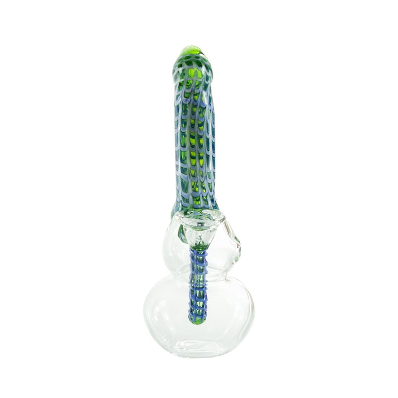 Biohazard Inc Glass Bubbler 7" Spider web Bubbler