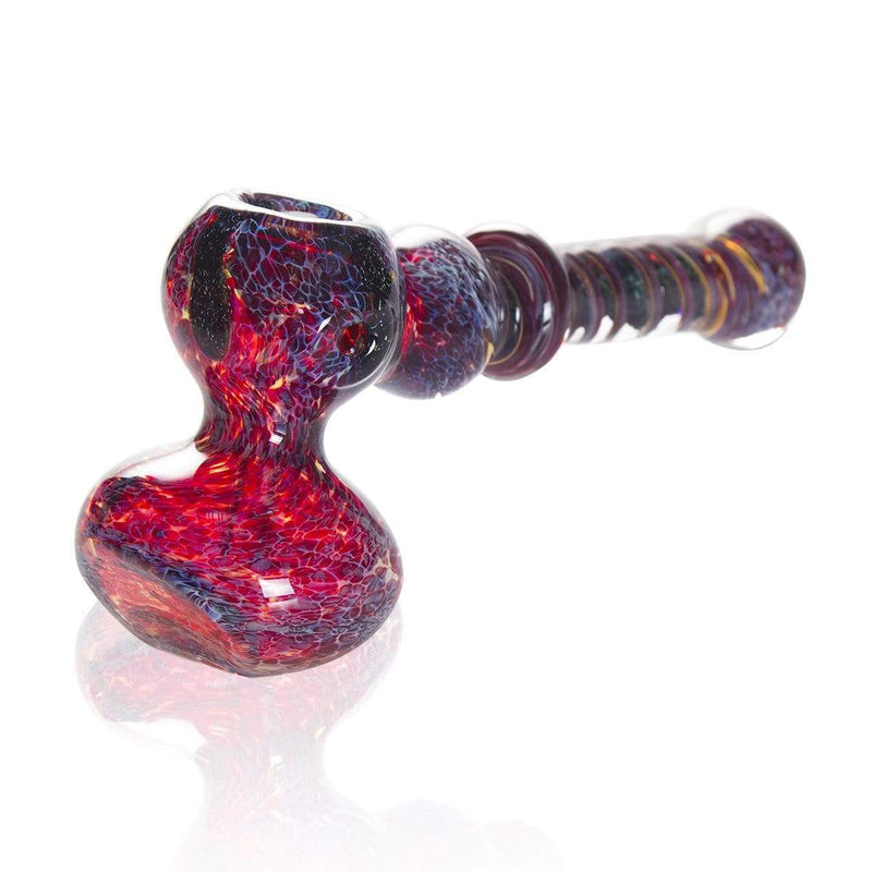 Biohazard Inc Glass Bubbler 8" Fritted Hammer Bubbler