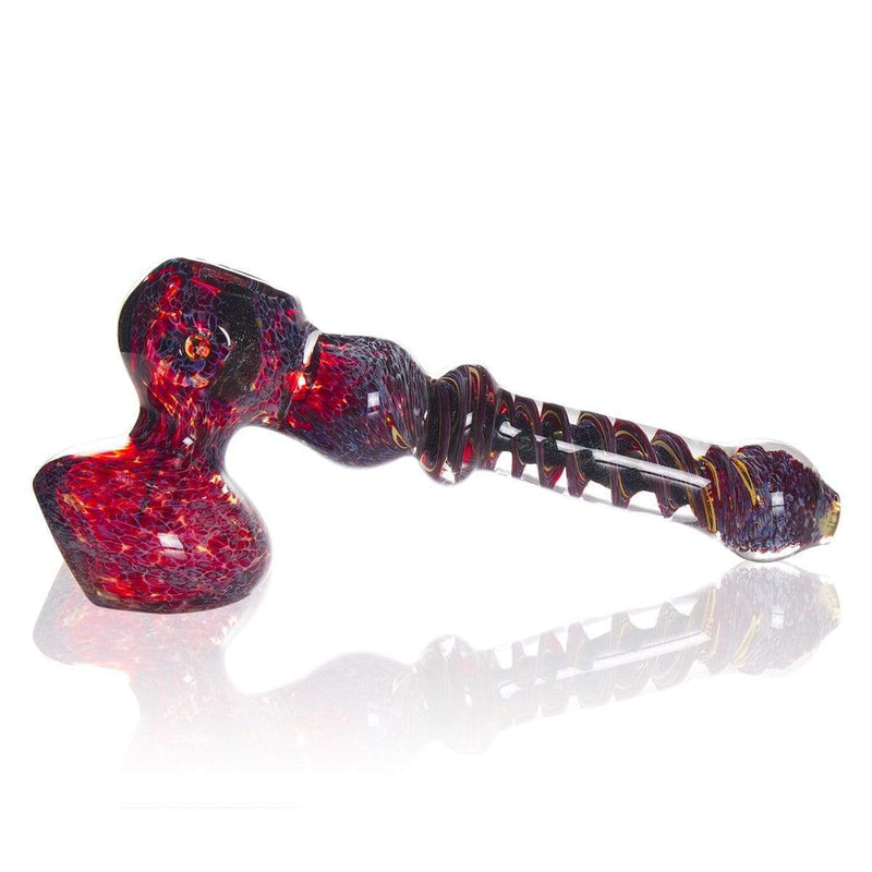 Biohazard Inc Glass Bubbler 8" Fritted Hammer Bubbler