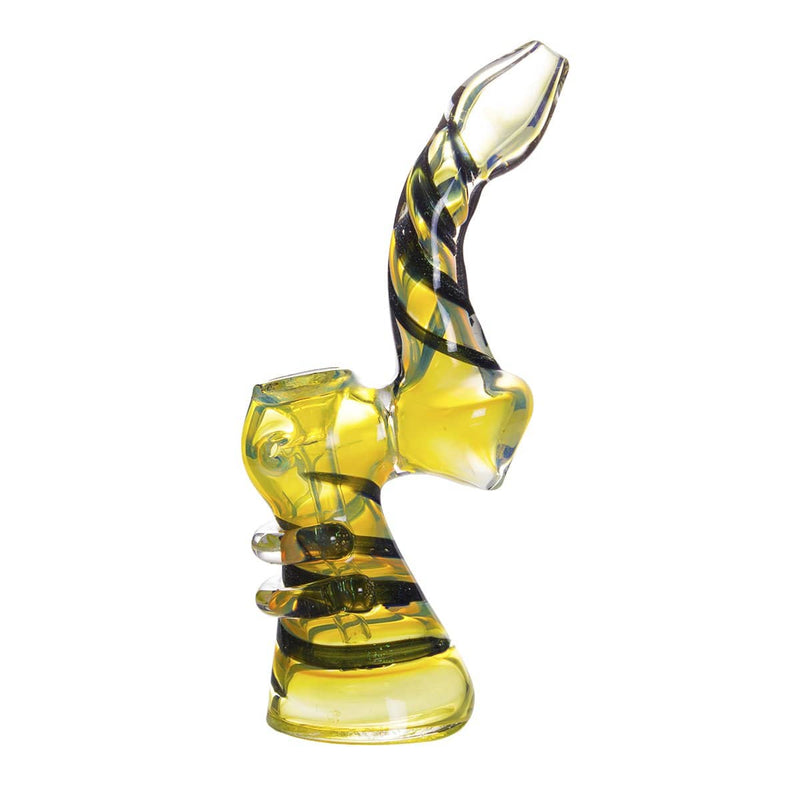 Biohazard Inc Glass Bubbler 8" Fumed Dichro Bubbler