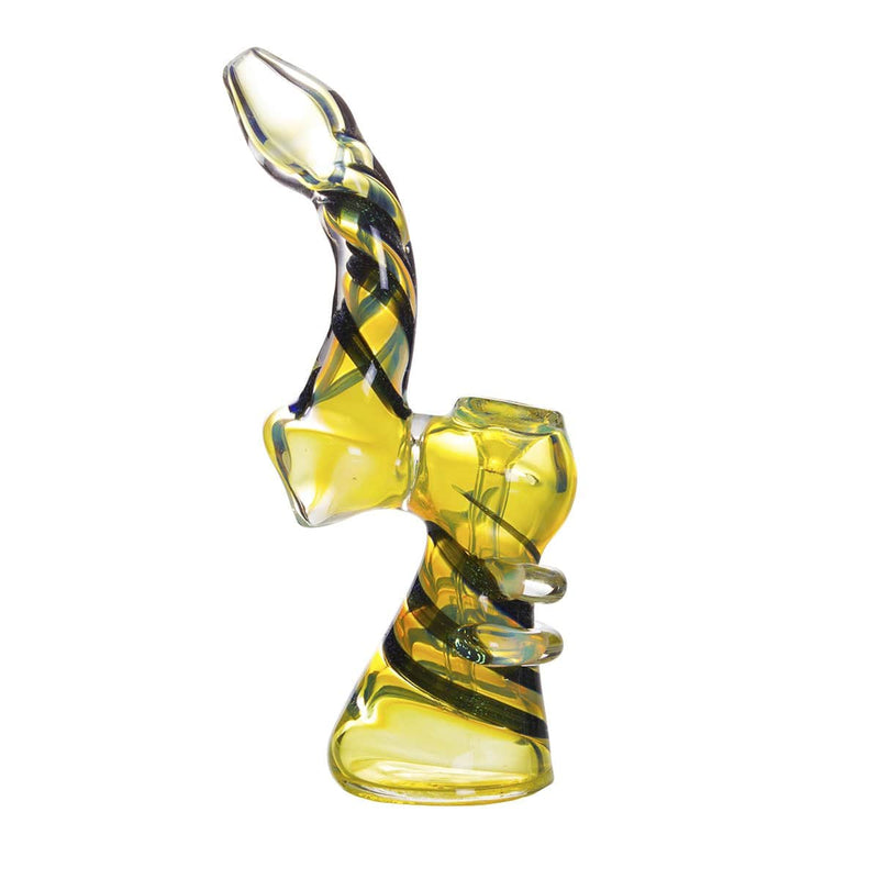 Biohazard Inc Glass Bubbler 8" Fumed Dichro Bubbler