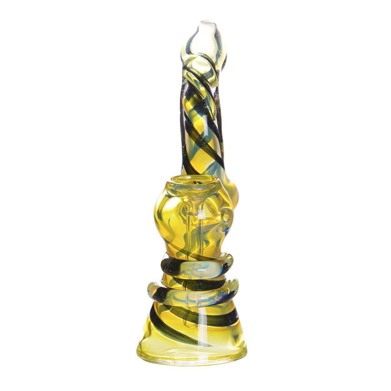 Biohazard Inc Glass Bubbler 8" Fumed Dichro Bubbler