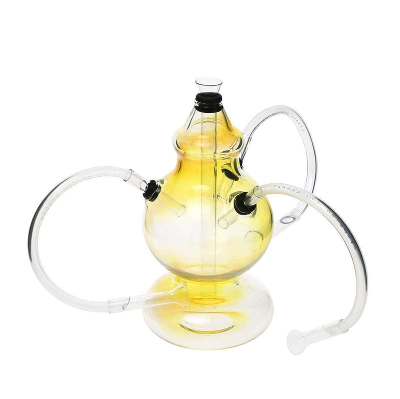 Biohazard Inc Glass Bubbler 8" Fumed Hookah Water Pipe w/ Slide