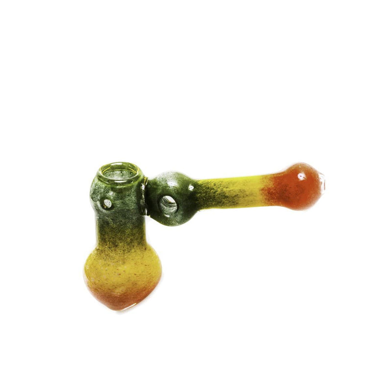 Biohazard Inc Glass Bubbler 8" Rasta Frit Hammer Bubbler