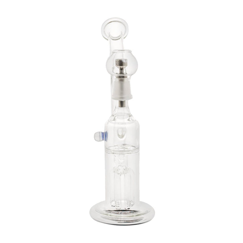 Biohazard Inc Glass Bubbler 9" Tree Bubbler w/Dichro Marble Rig - Reversal Bottom