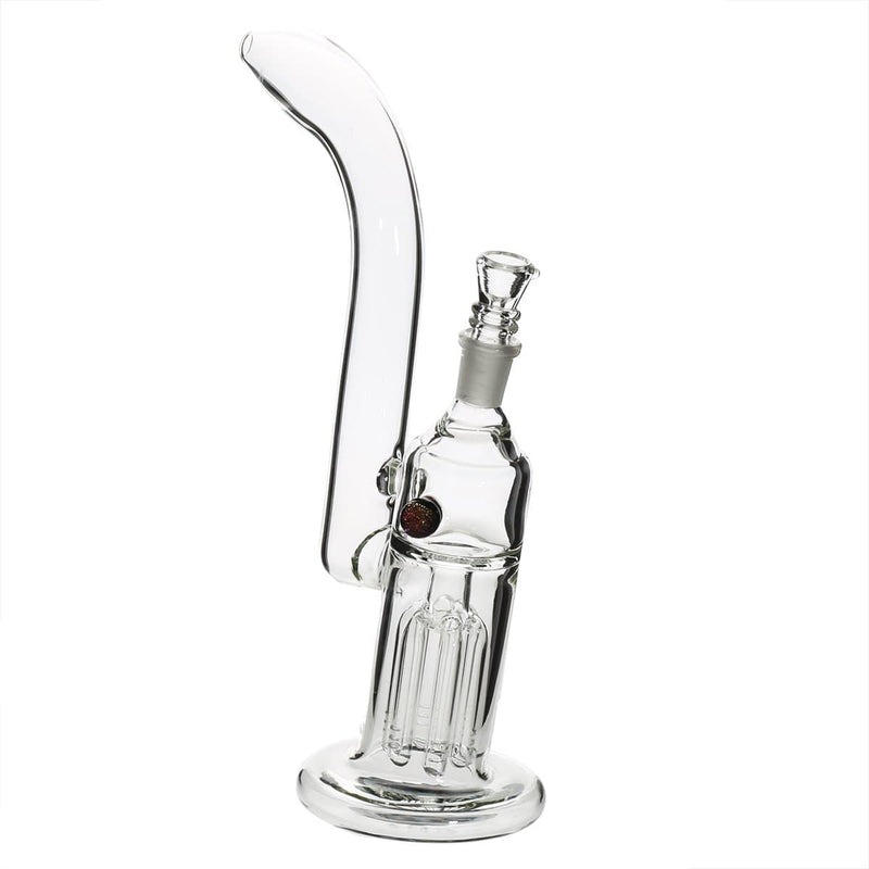 Biohazard Inc Glass Bubbler 9" Tree Bubbler w/ Marble - Reversal w/ Curved Mouth