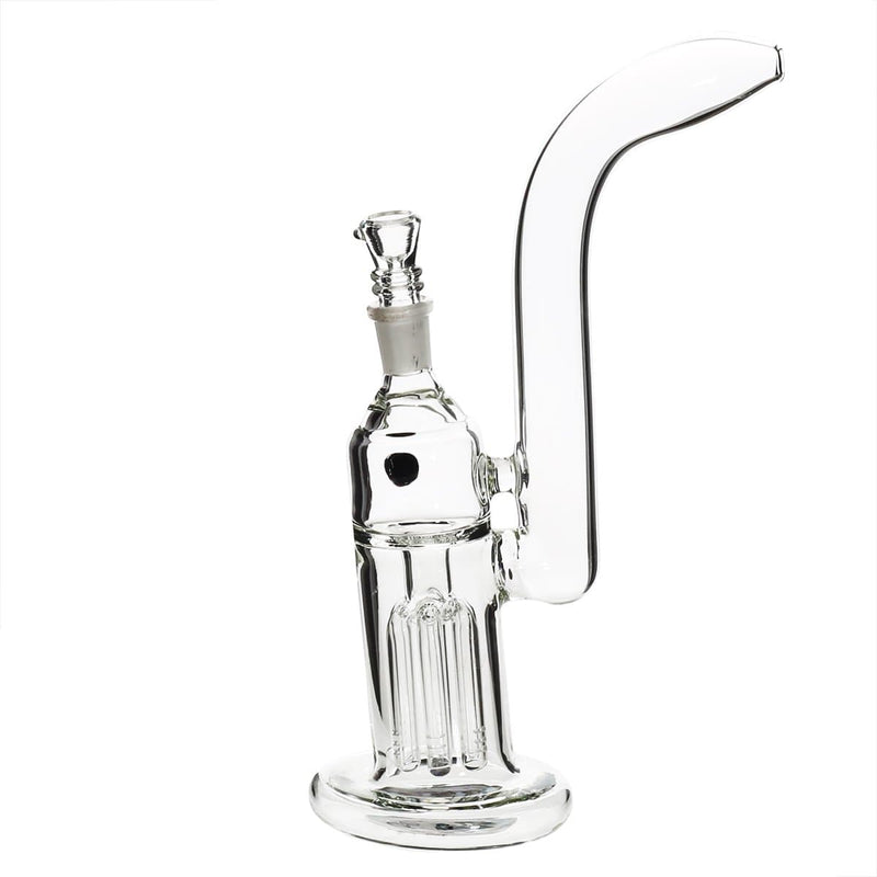 Biohazard Inc Glass Bubbler 9" Tree Bubbler w/ Marble - Reversal w/ Curved Mouth