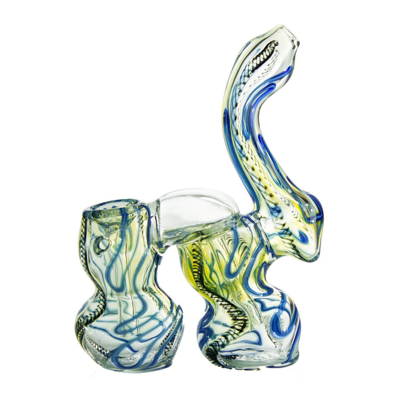 Biohazard Inc Glass Bubbler Large Assorted Double Bubbler