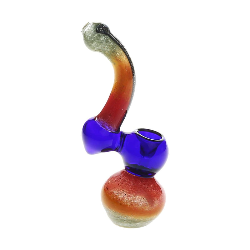 Biohazard Inc Glass Bubbler Large Rasta Frit Bubbler w/ Dichro