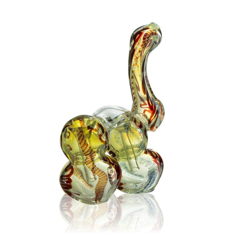 Biohazard Inc Glass Bubbler Small Assorted Double Bubbler