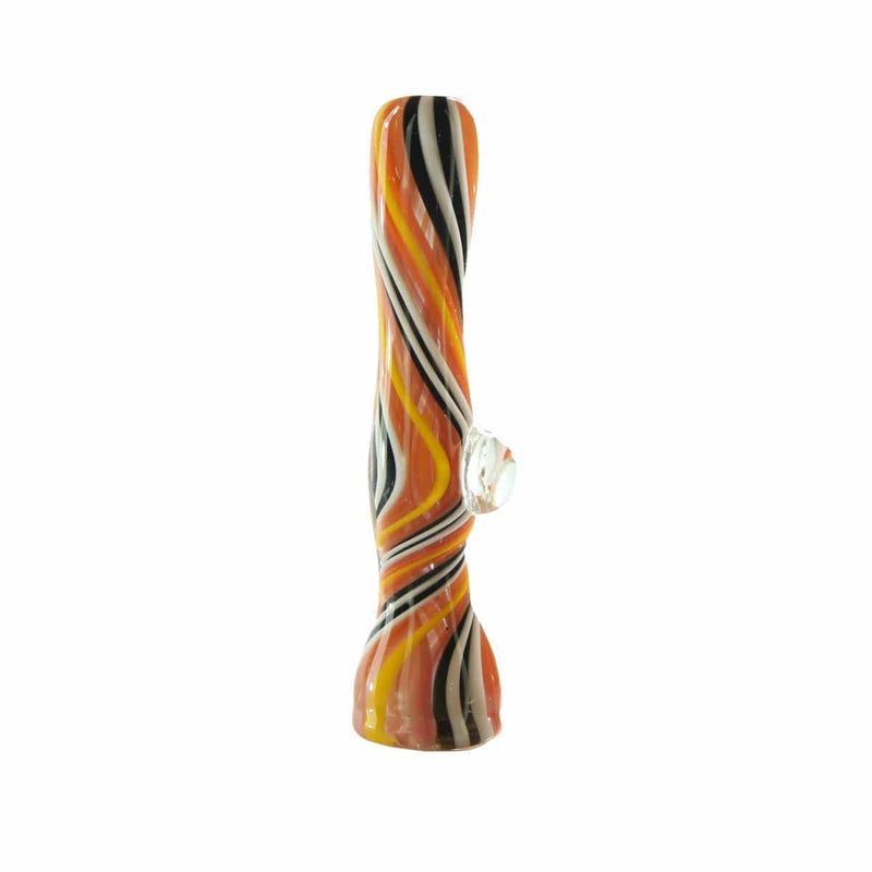 Biohazard Inc Glass Chillum Hand Pipe 3" Candy Cane Chillum