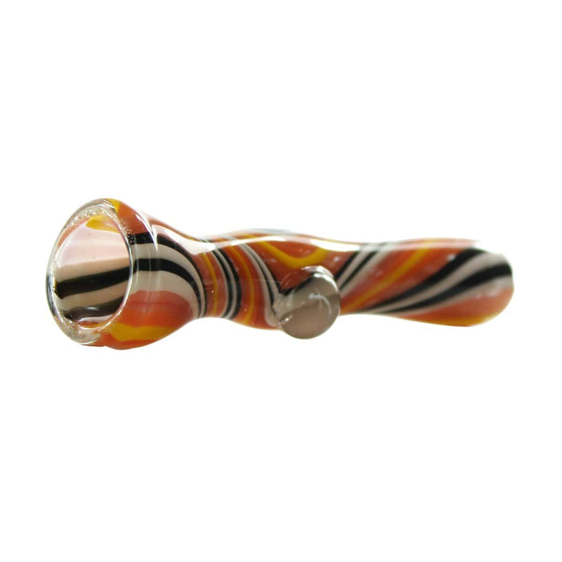 Biohazard Inc Glass Chillum Hand Pipe 3" Candy Cane Chillum