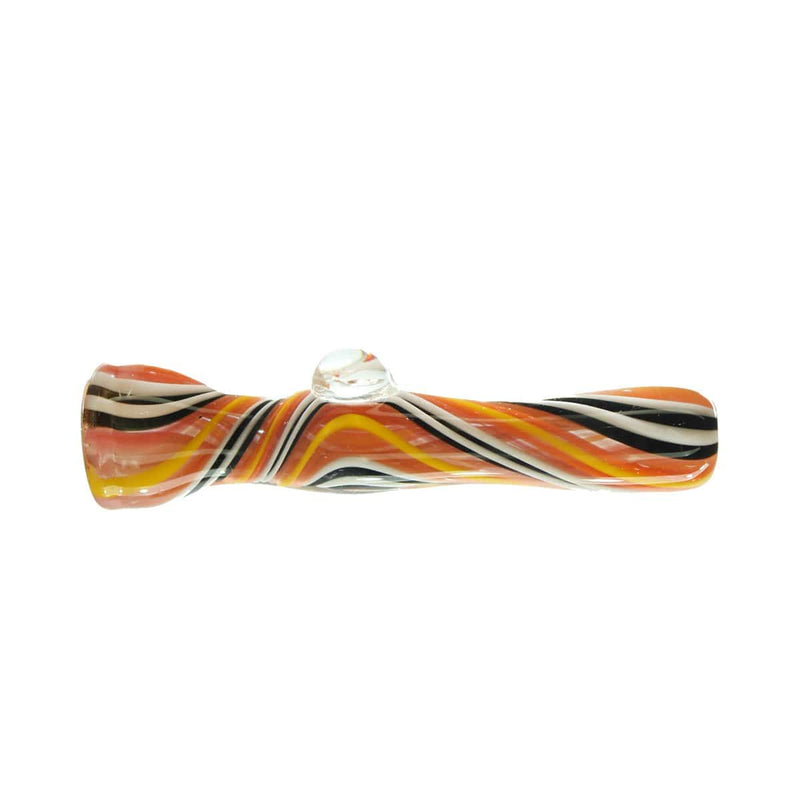 Biohazard Inc Glass Chillum Hand Pipe 3" Candy Cane Chillum