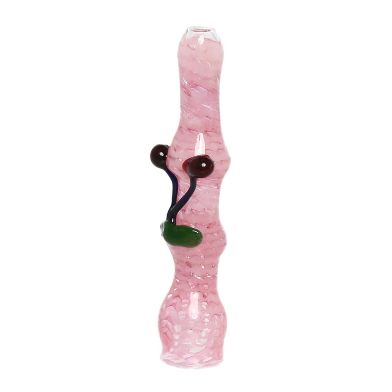 Biohazard Inc Glass Chillum Hand Pipe 4" Raked Cherry Chillum