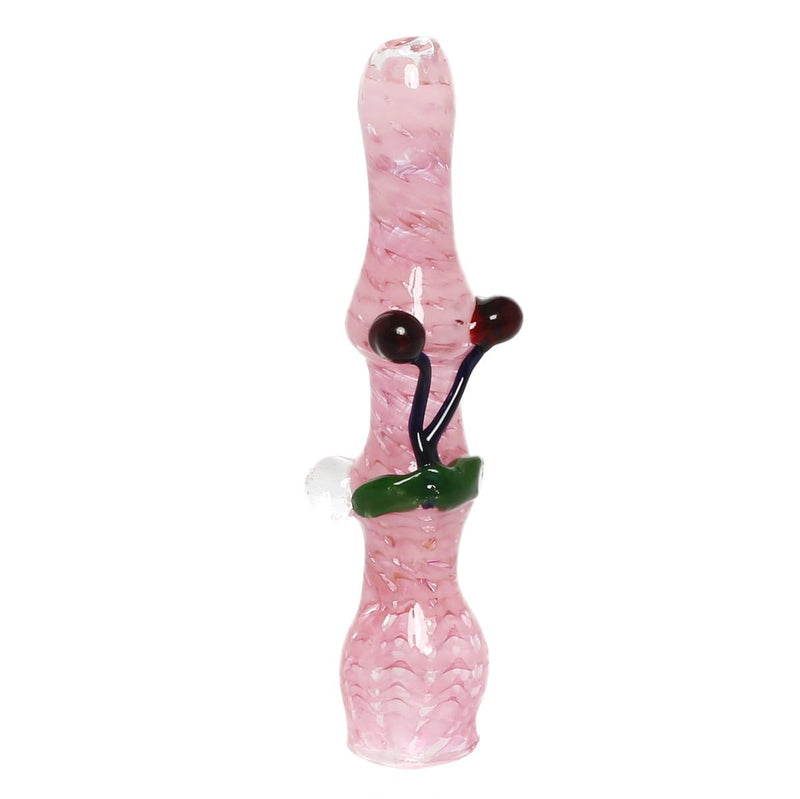 Biohazard Inc Glass Chillum Hand Pipe 4" Raked Cherry Chillum