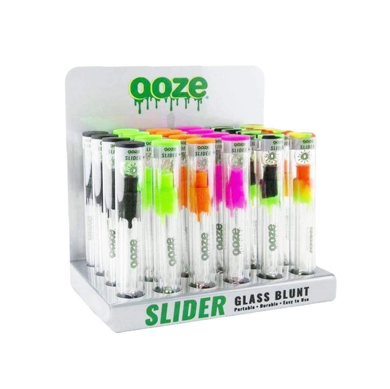 Biohazard Inc Glass Chillum Hand Pipe OOZE Slider Glass Blunt Display- 24 Count