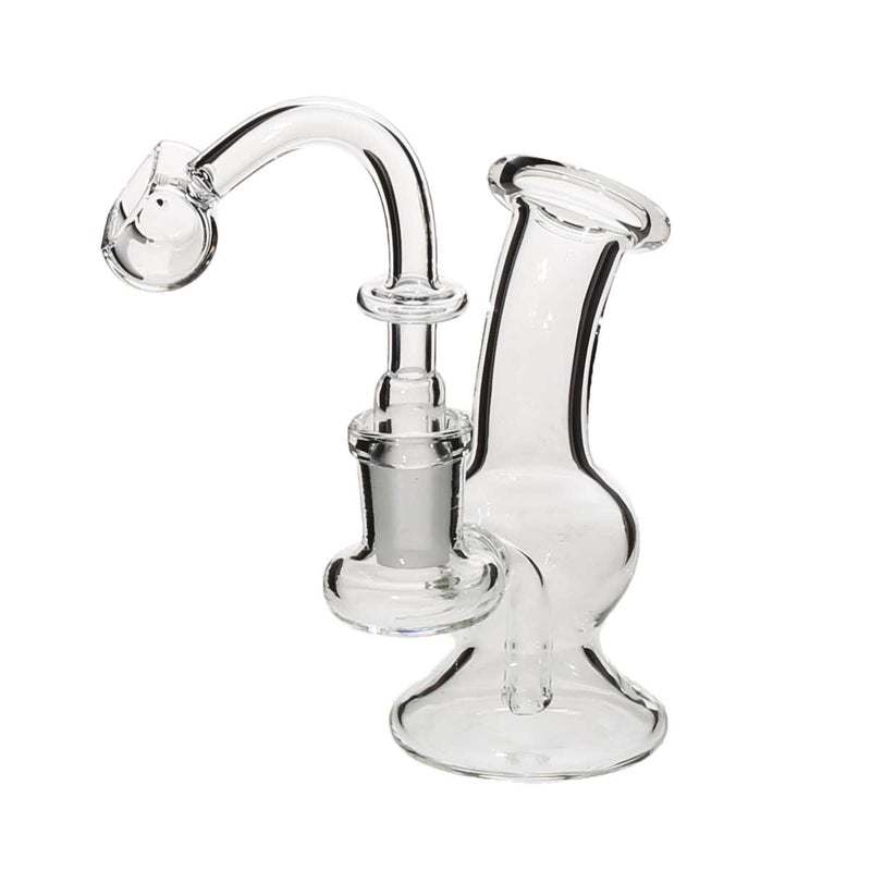 Biohazard Inc Glass Dab Rig 4" Bubble Banger Hanger w/ Banger - Clear