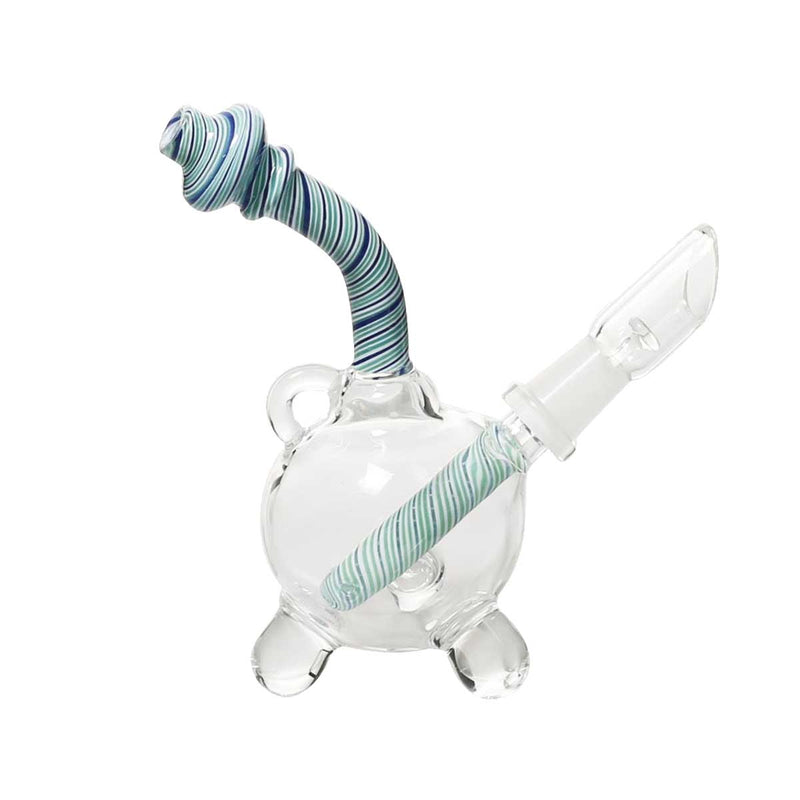 Biohazard Inc Glass Dab Rig 4" Pendant Dab Rig 10mm - Blue Reversal