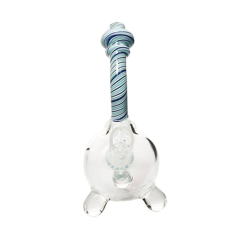 Biohazard Inc Glass Dab Rig 4" Pendant Dab Rig 10mm - Blue Reversal