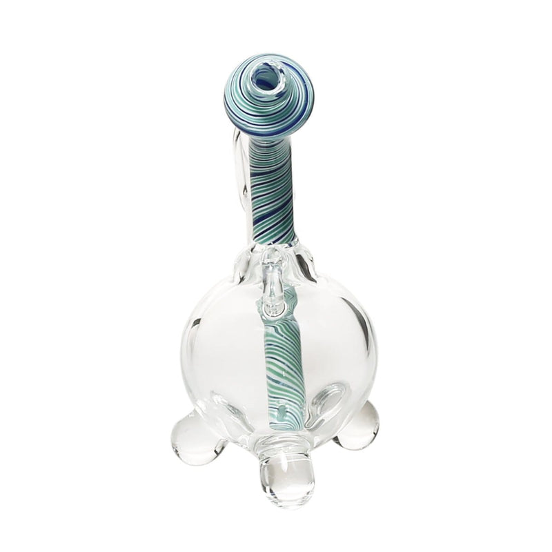 Biohazard Inc Glass Dab Rig 4" Pendant Dab Rig 10mm - Blue Reversal