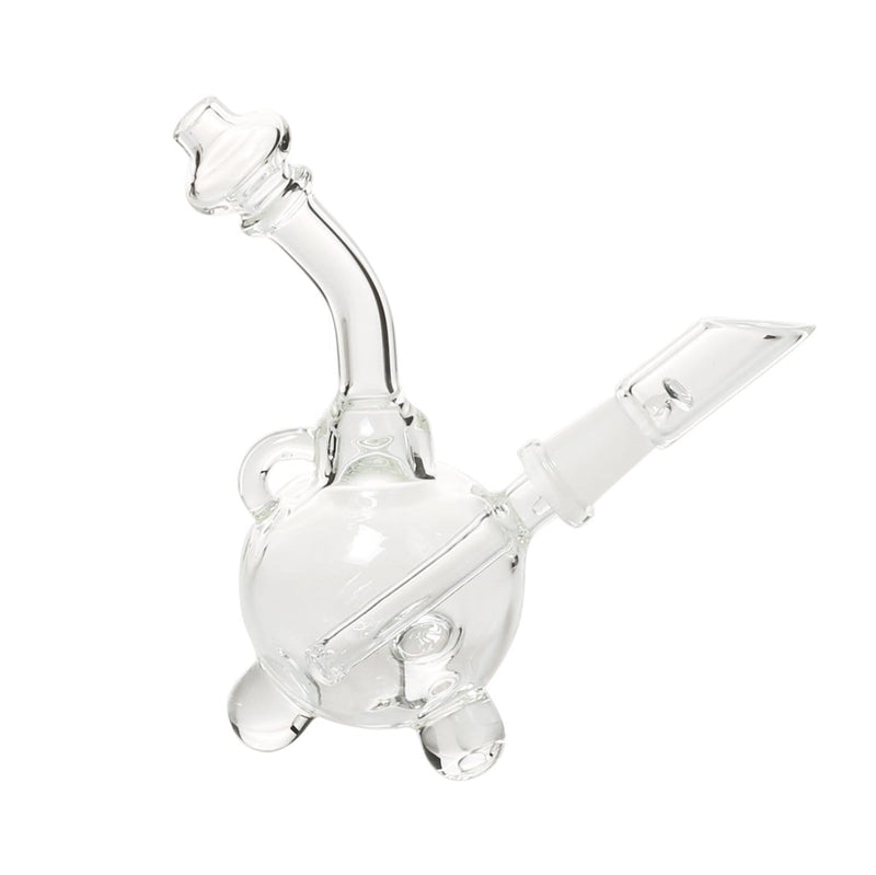 Biohazard Inc Glass Dab Rig 4" Pendant Dab Rig 10mm - Clear