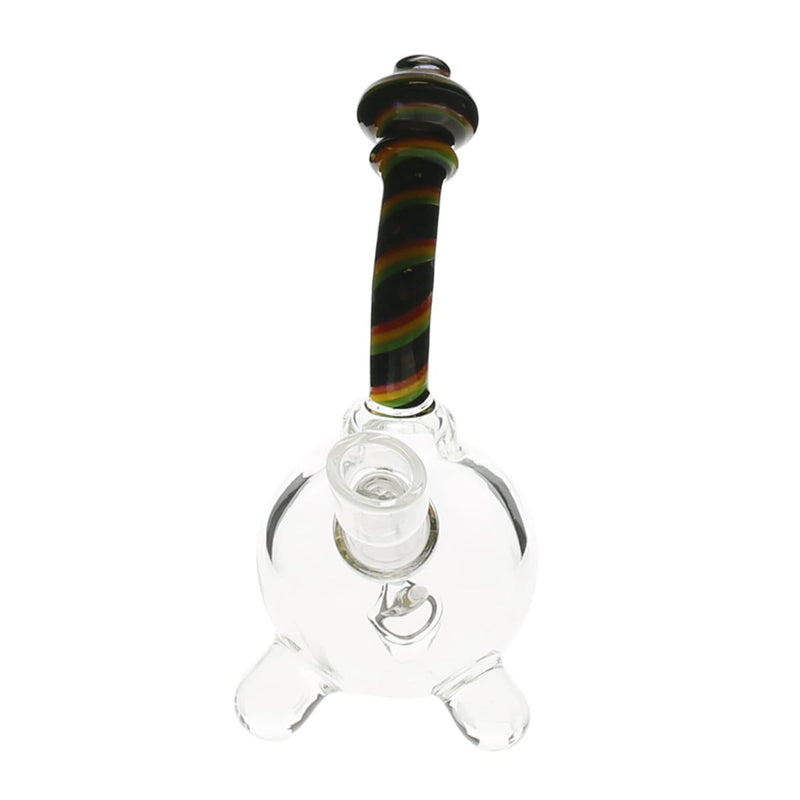 Biohazard Inc Glass Dab Rig 4" Pendant Dab Rig w/ Reversal 10mm - Rasta