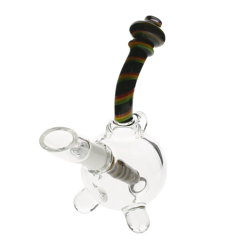 Biohazard Inc Glass Dab Rig 4" Pendant Dab Rig w/ Reversal 10mm - Rasta