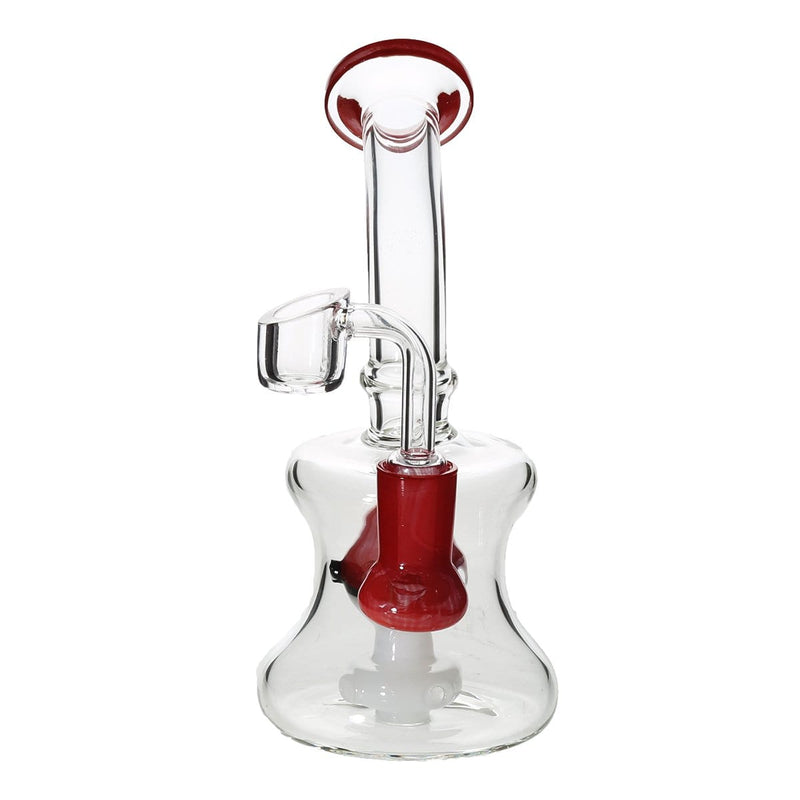 Biohazard Inc Glass Dab Rig 7" Poke Banger Hanger Beaker w/ Banger - Red