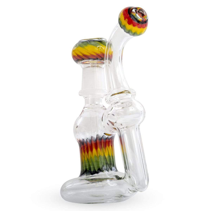 Biohazard Inc Glass Dab Rig 8" Dab Rig Recycler 19mm - Rasta