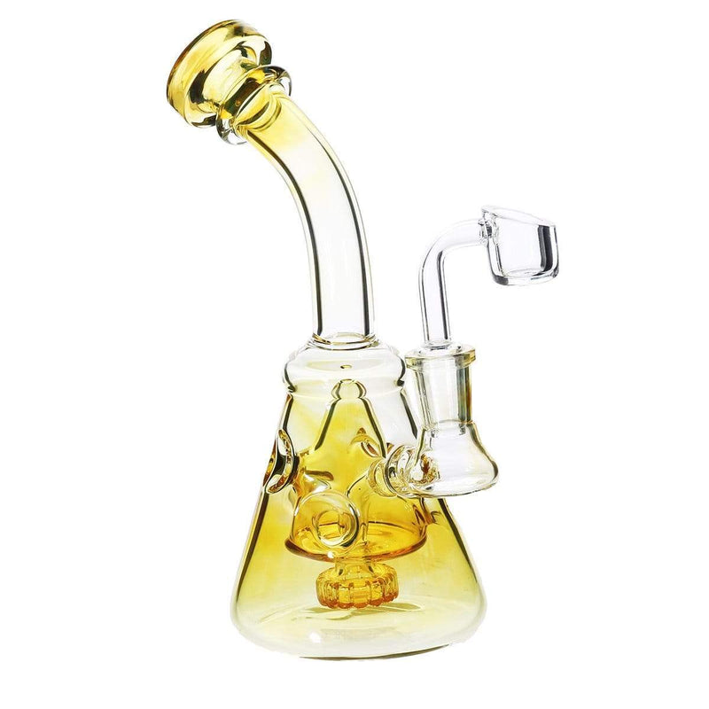 Biohazard Inc Glass Dab Rig 8" Fumed Showerhead Banger Hanger Beaker w/ Banger