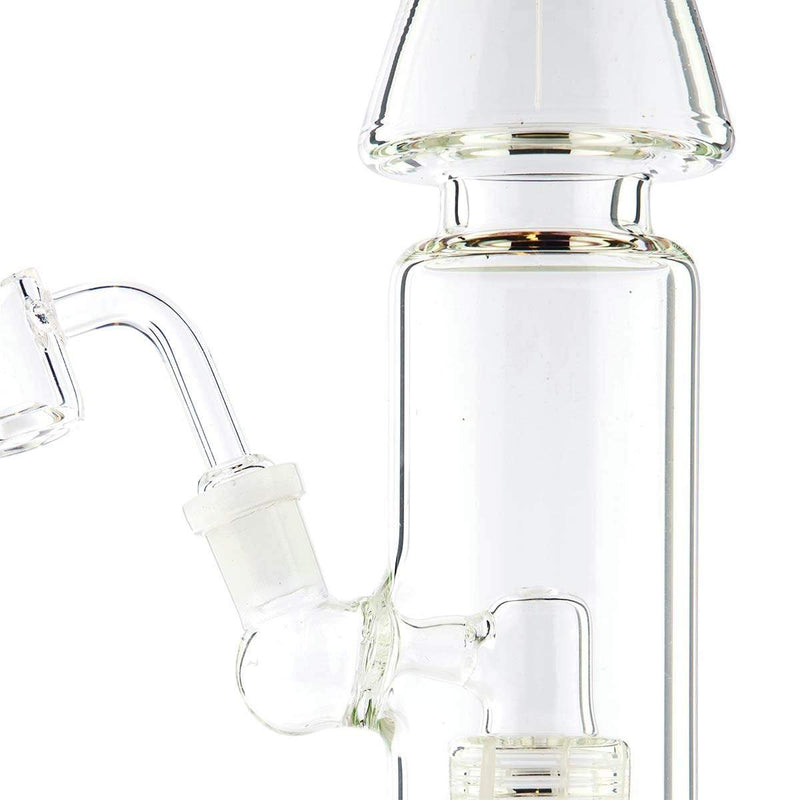 Biohazard Inc Glass Dab Rig 9"  Straight Waterpipe with Grid Percolator