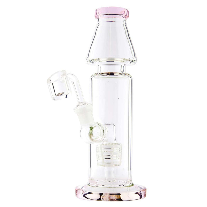 Biohazard Inc Glass Dab Rig 9"  Straight Waterpipe with Grid Percolator