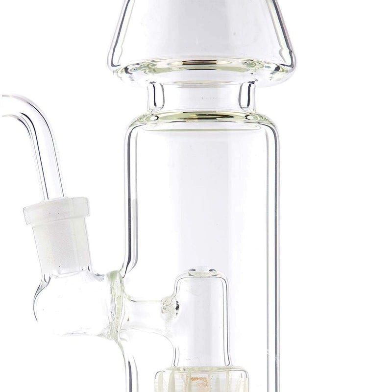 Biohazard Inc Glass Dab Rig 9" Straight Waterpipe with Grid Percolator