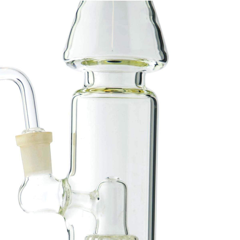 Biohazard Inc Glass Dab Rig 9" Straight Waterpipe with Grid Percolator