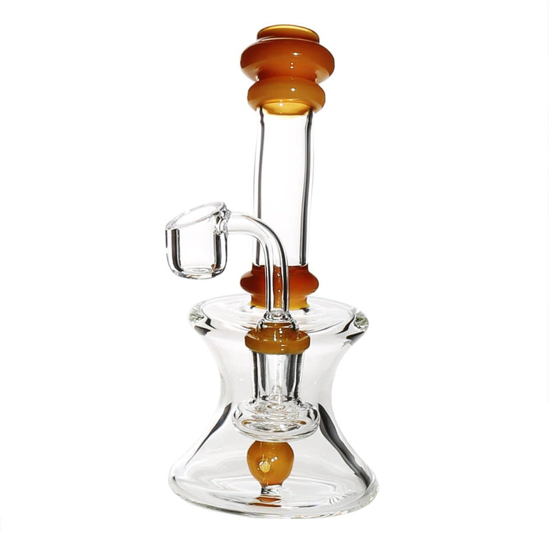 Biohazard Inc Glass Dab Rig Banger Hanger Straight w/ Banger - Yellow Jade