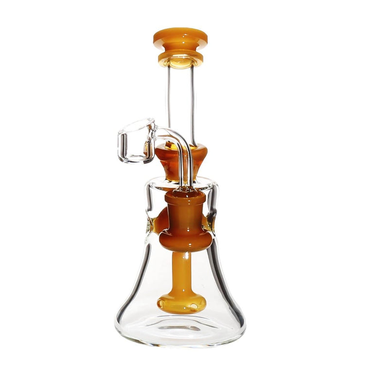 Biohazard Inc Glass Dab Rig Banger Hanger Straight w/ Banger - Yellow Jade