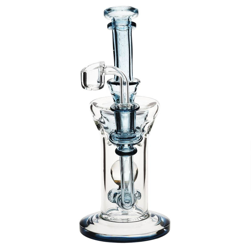 Biohazard Inc Glass Dab Rig Showerhead / Swiss Banger Hanger w/ Banger - Blue