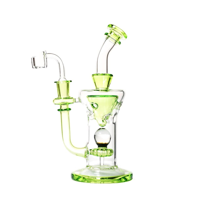 Biohazard Inc Glass Dab Rig Showerhead / Swiss Banger Hanger w/ Banger - Green