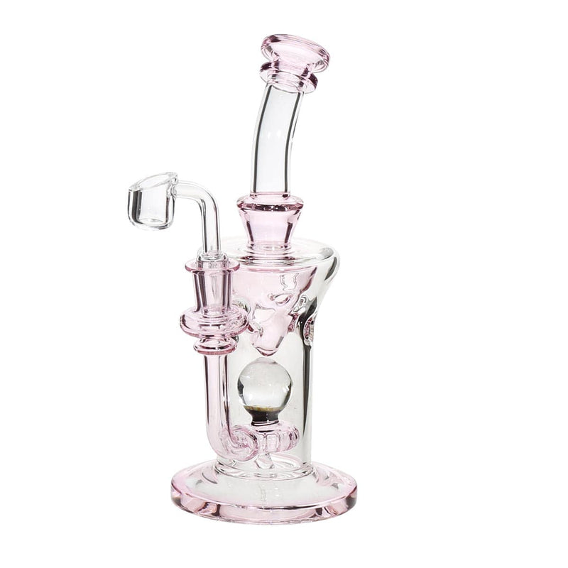 Biohazard Inc Glass Dab Rig Showerhead / Swiss Banger Hanger w/ Banger - Pink