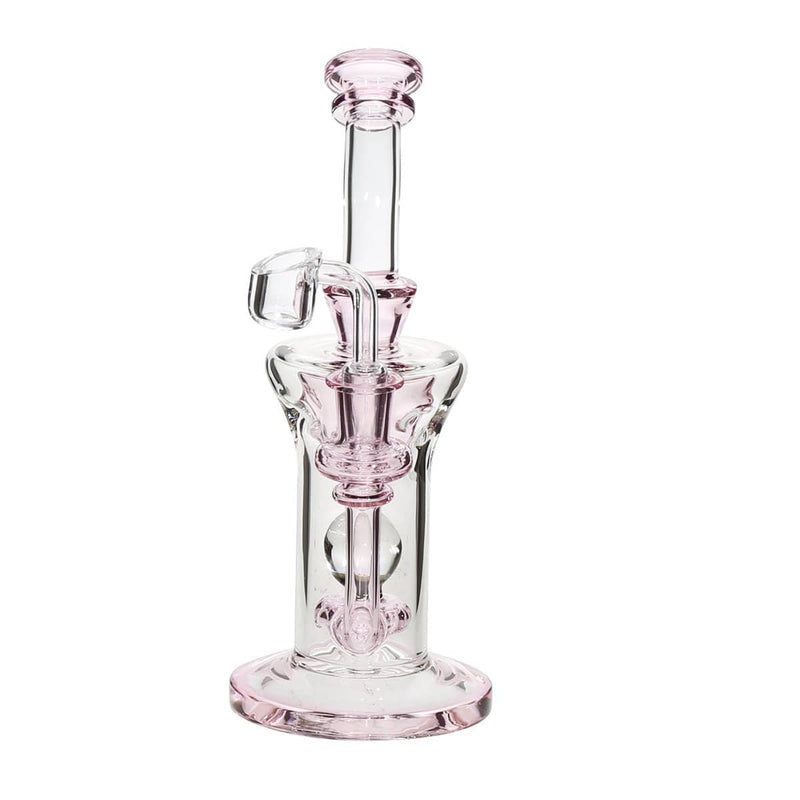 Biohazard Inc Glass Dab Rig Showerhead / Swiss Banger Hanger w/ Banger - Pink