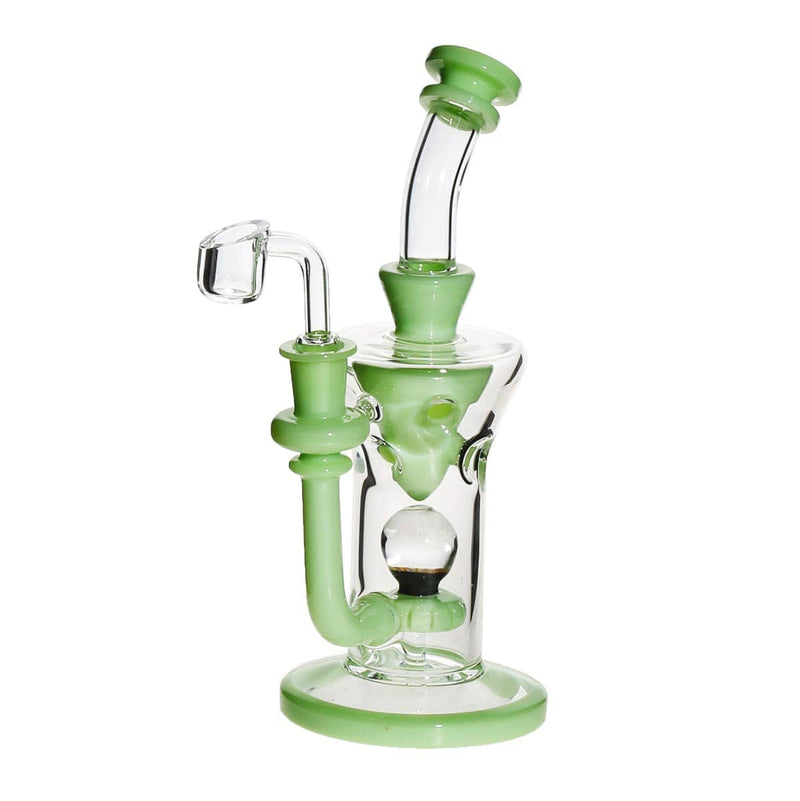 Biohazard Inc Glass Dab Rig Showerhead / Swiss Banger Hanger w/ Banger - Slyme