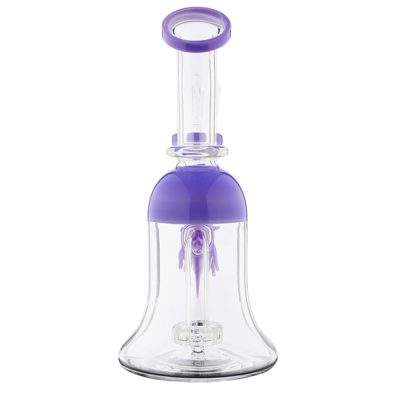 Biohazard Inc Glass Dab Rig Water Pipe 7.5" Rig Face Showerhead Purple