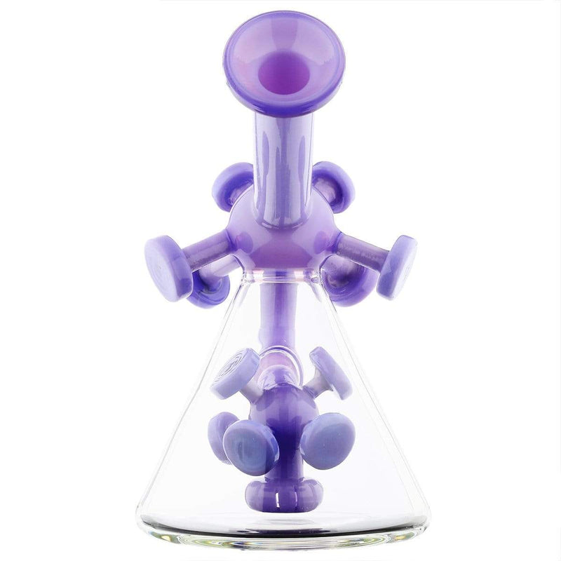 Biohazard Inc Glass Dab Rig Water Pipe 7" Atomic Rig Beaker Purple