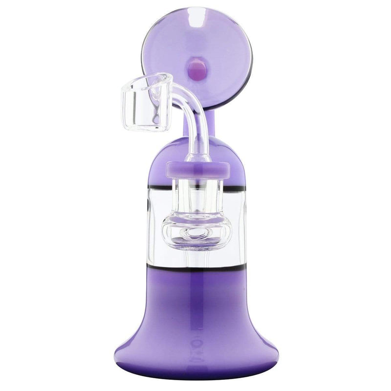 Biohazard Inc Glass Dab Rig Water Pipe 7" Rig Bent Neck Purple