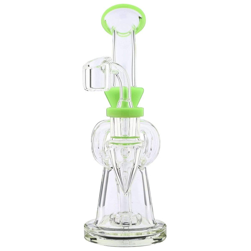 Biohazard Inc Glass Dab Rig Water Pipe 8" Pillars Showerhead Rig Slyme