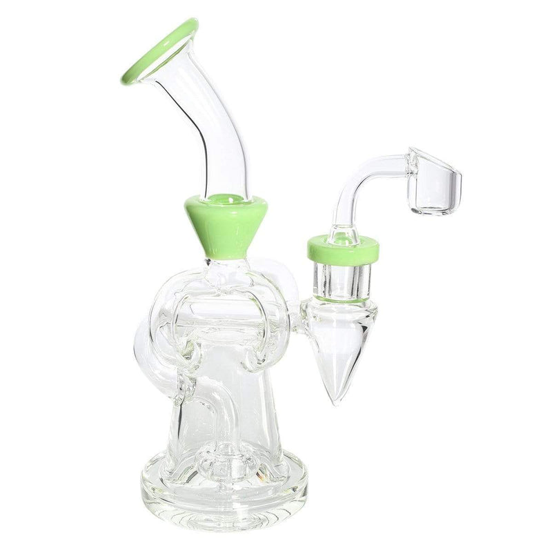 Biohazard Inc Glass Dab Rig Water Pipe 8" Pillars Showerhead Rig Slyme